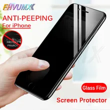 Vidrio Templado antiespía para iPhone 6 6S 7 8 Plus 5 5S SE X Protector de pantalla de privacidad para iPhone XS Max XR 8 película protectora de vidrio