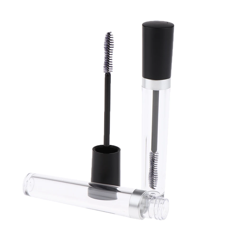 2x 8 mL Empty Mascara Tubes With Eyelash Wand, Rubber Inserts and Funnels for Castor Oil, Ideal Kit for DIY Cosmetics