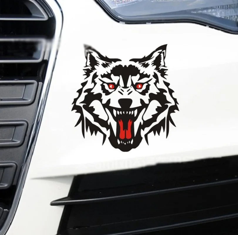 New Vinyl Wolf Head Decals Waterproof Funny Self adhesive Sticker for