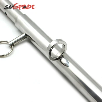 SMSPADE With 4 Rings Bondage Adjustable Expandable Stainless Steel Silver Spreader Bar Set For Couples Adult Sex Toys Products 5