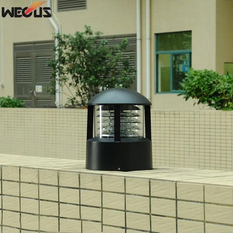 (WECUS) Simple E27 Base Outdoor Column Headlight Wall light Garden Light Wall lamp Waterproof Villa Light Landscape Lawn Lamp (WECUS) Simple E27 Base Outdoor Column Headlight Wall light Garden Light Wall lamp Waterproof Villa Light Landscape Lawn Lamp