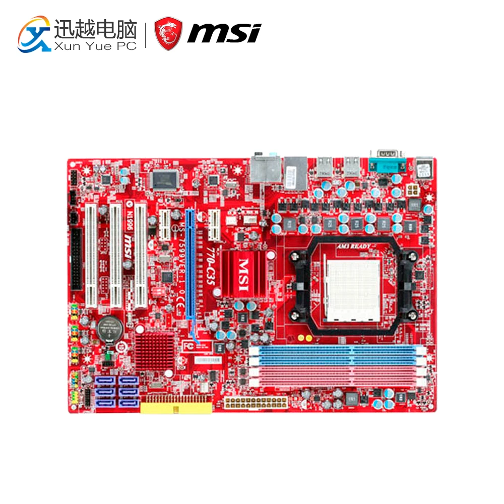 

MSI 770-C35 Desktop Motherboard 770 Socket AM2/AM2+ DDR3 SATA2 USB2.0 ATX