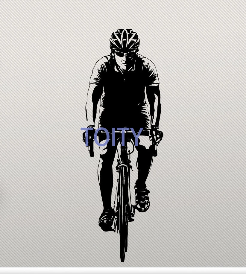 Bicyclist Wall Decal Bike Bicycling Sports Vinyl Sticker