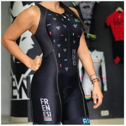 Pro Team триатлон костюм женский без рукавов Велоспорт Джерси Skinsuit комбинезон Майо Велоспорт Ropa ciclismo набор гель