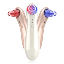 Вакуумный отсос для угрей, очищающее средство против прыщей кожи лица, средство для удаления угрей, красно-синий светильник, фотон, омоложение, уход за кожей