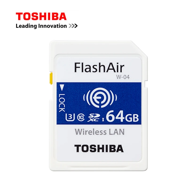 TOSHIBA W 04 WIFI SD карта 32 Гб FlashAir Wi Fi Карта памяти 64 класс 10 U3 Беспроводная LAN общая