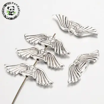 

Tibetan Style Beads, Lead Free & Cadmium Free, Wing, Antique Silver Color, 31x10x3mm, Hole: 1mm