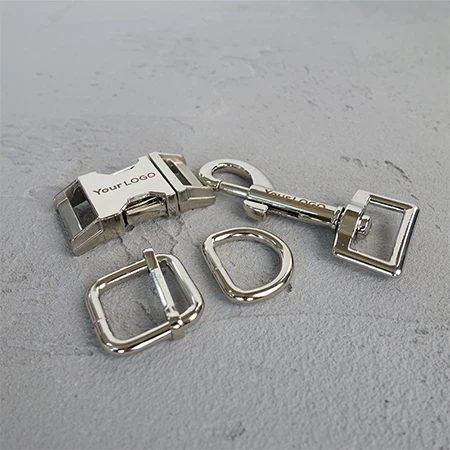 Silver 100 компл./лот(металлическая пряжка+ Регулируемая пряжка+ D кольцо+ металлическая застежка для собаки/комплект) DIY ошейник для собаки 20 мм Пряжка лазерная гравировка настраиваемый логотип - Цвет: Silver