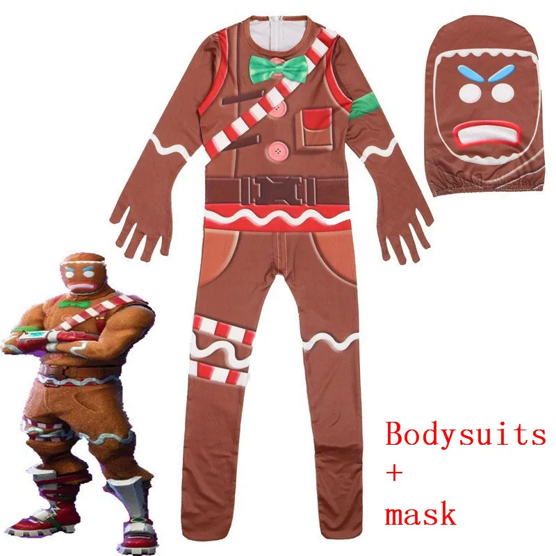 

Children Fortnight Bodysuits Cosplay Costumes Ninjago Skull Trooper Skin Decoration Jumpsuits Mask For Boys Kids Halloween Party