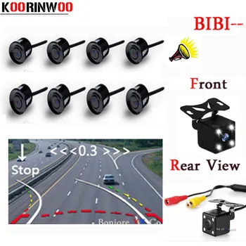 

Koorinwoo Dual Core CPU Car parking sensors + Auto Parktronic Dynamic Trajectory Rearivew Camera + Front Camera Parking Reverse
