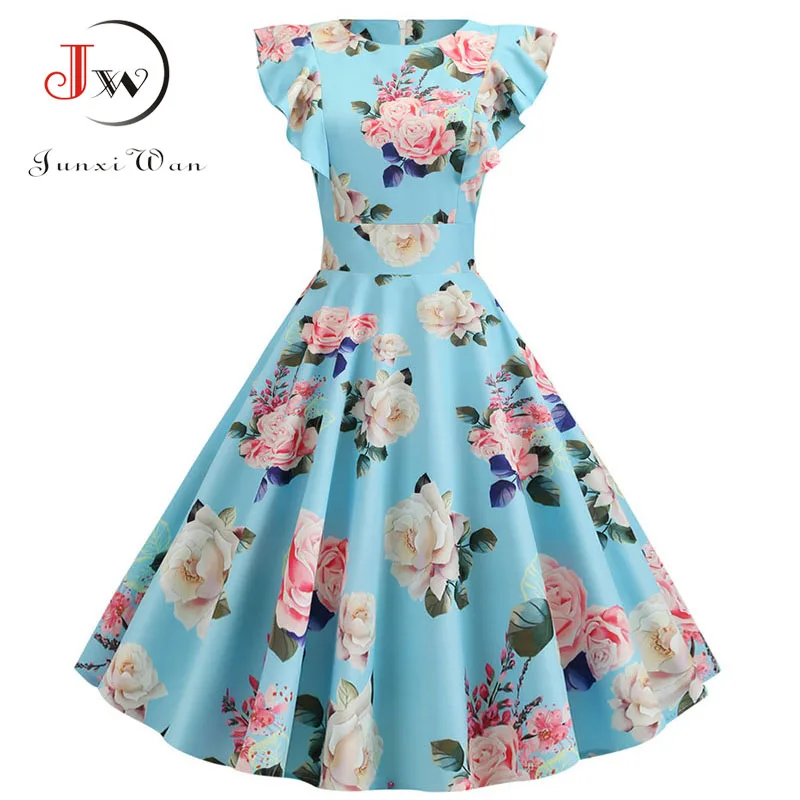 Женское летнее платье в стиле ретро 50s 60s Robe Femme Rockabilly Pinup вечерние платья размера