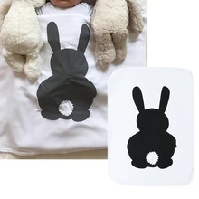 Infant Baby Blanket Rabbit Newborn Swaddle Soft Cotton Swaddling Wrap Winter Autumn Baby Bedding