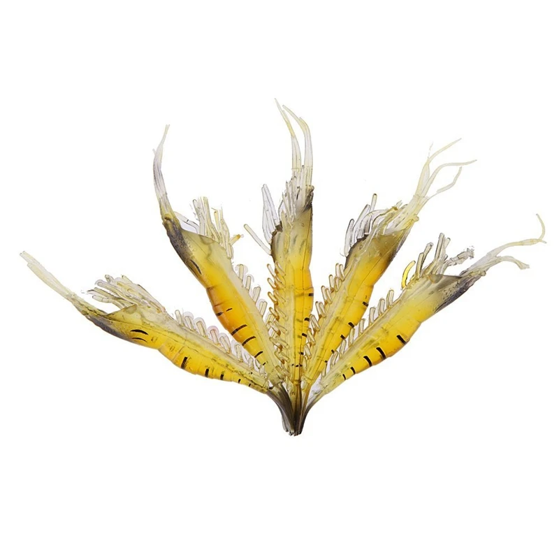 

5 Piece 9 cm flexible and light Simulation shrimp smell fishy lure fishing bait