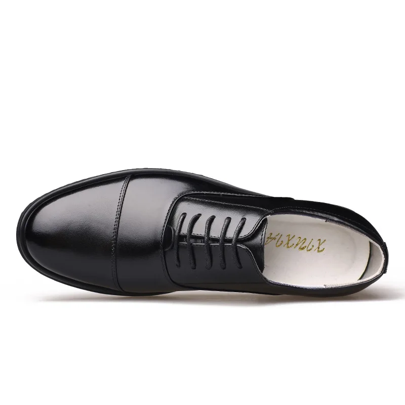 Г.; Мужская обувь из натуральной кожи; дышащие модельные туфли черного цвета со шнуровкой и тремя швами; обувь в стиле милитари, увеличивающая рост; большие размеры 44, 46