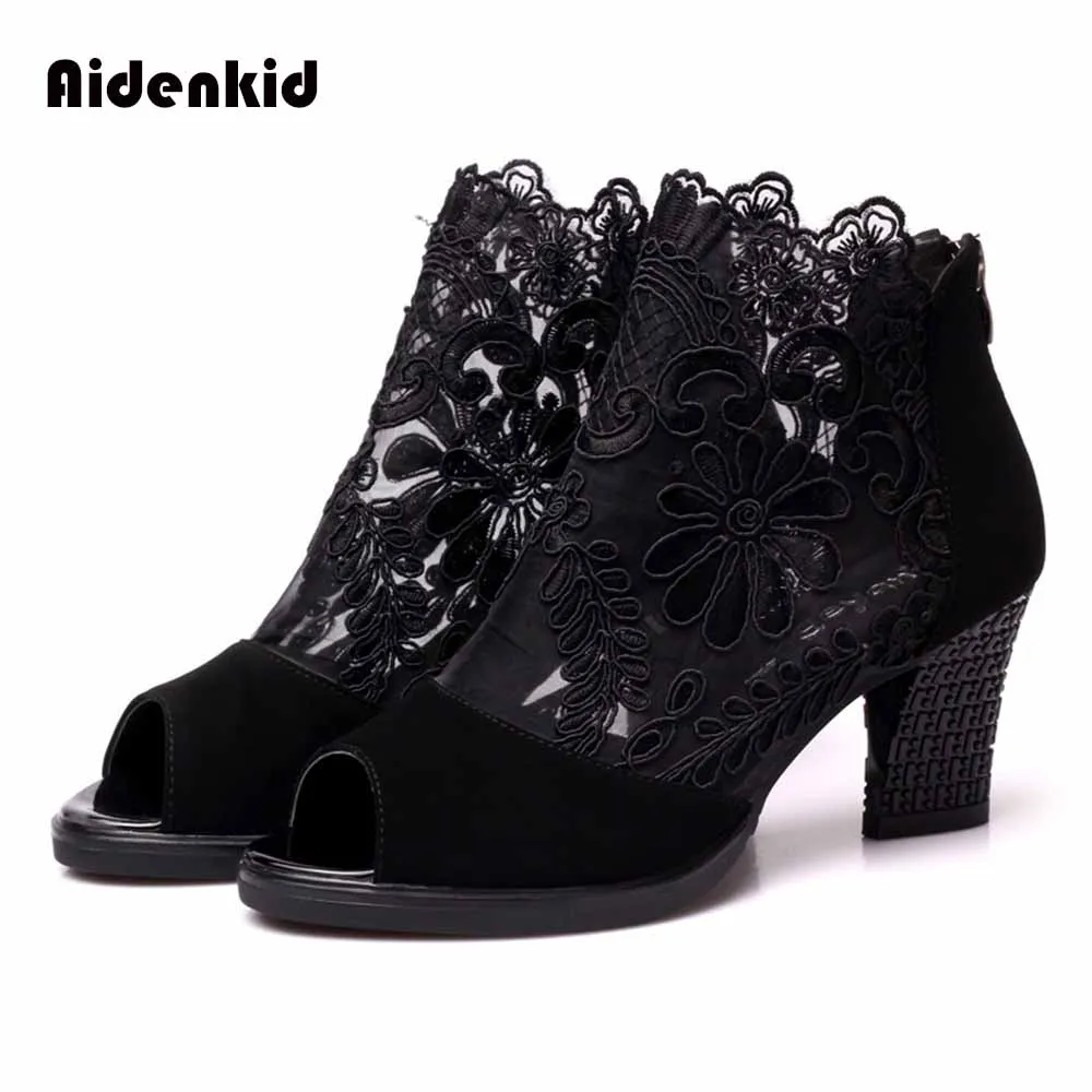 

New fashion women's shoes lace high heels open toe high heels high heels ladies sexy light shoes office party high heels 43