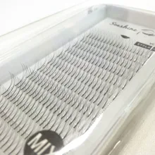 Высокое качество Мягкие 3D ресницы поддельные объемные ресницы смешанные длина Натуральный Черный накладные ресницы 9-14 смешанные ресницы из Кореи