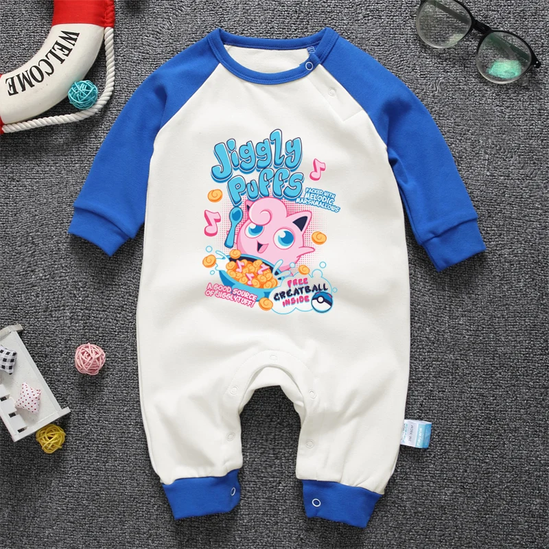 Одежда для малышей комбинезоны для новорожденных девочек с длинными рукавами, комбинезоны с героями мультфильмов для малышей, осенняя хлопковая одежда для малышей - Цвет: Blue