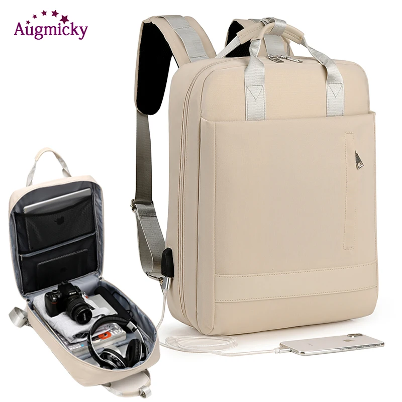 2019 NEW 15.6 inch Laptop Backpack For women Water Repellent Functional Rucksack with USB Charging Port For Teenagers Travel Bag