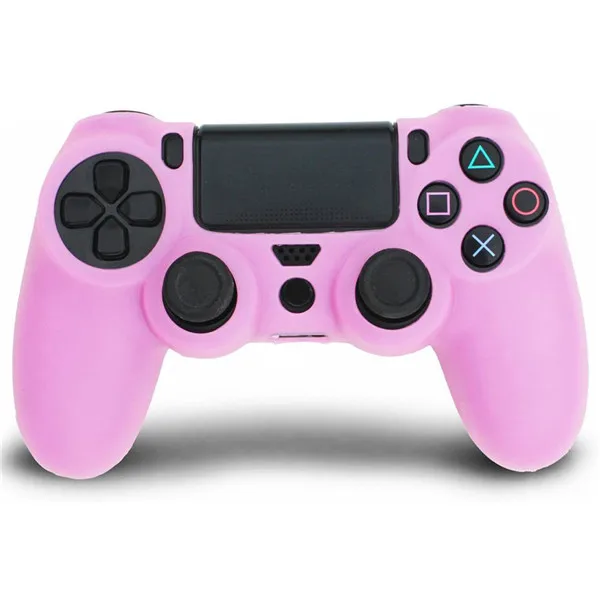 Pink Мягкий силиконовый чехол для телефона для PS4/тонкий контроллер гибкий гель Резиновая кожа чехол для sony Playstation 4 аксессуары для игрового контроллера - Цвет: Pink