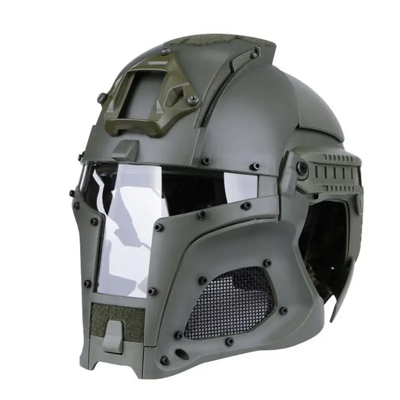 

Tactical Helmet Airsoft Solid Vintage Climbing Retro Helmet Outdoor Protective Full Face Mesh Mask Rock Climbing Helmet