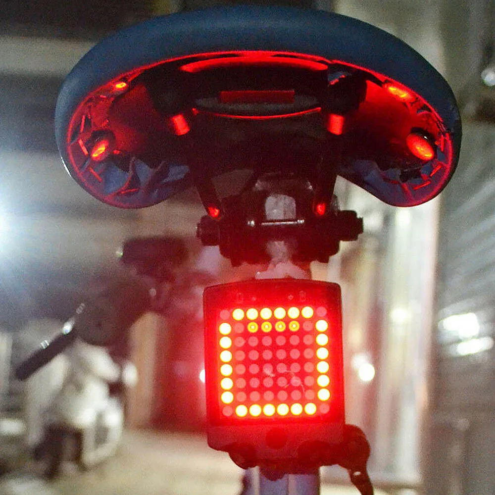 

Bicycle Auto Light Indicator Direction Rear Light Charging USB MTB Bicycle Safety Warning Light