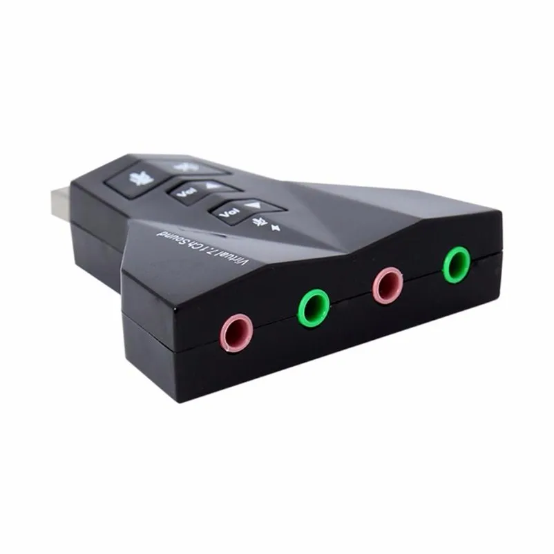 

Mokingtop 2018 New Arrival 7.1 CH Channel USB 2.0 Extend 3D Audio Card Converter Double Sound Card Adapter Mic Speaker#30