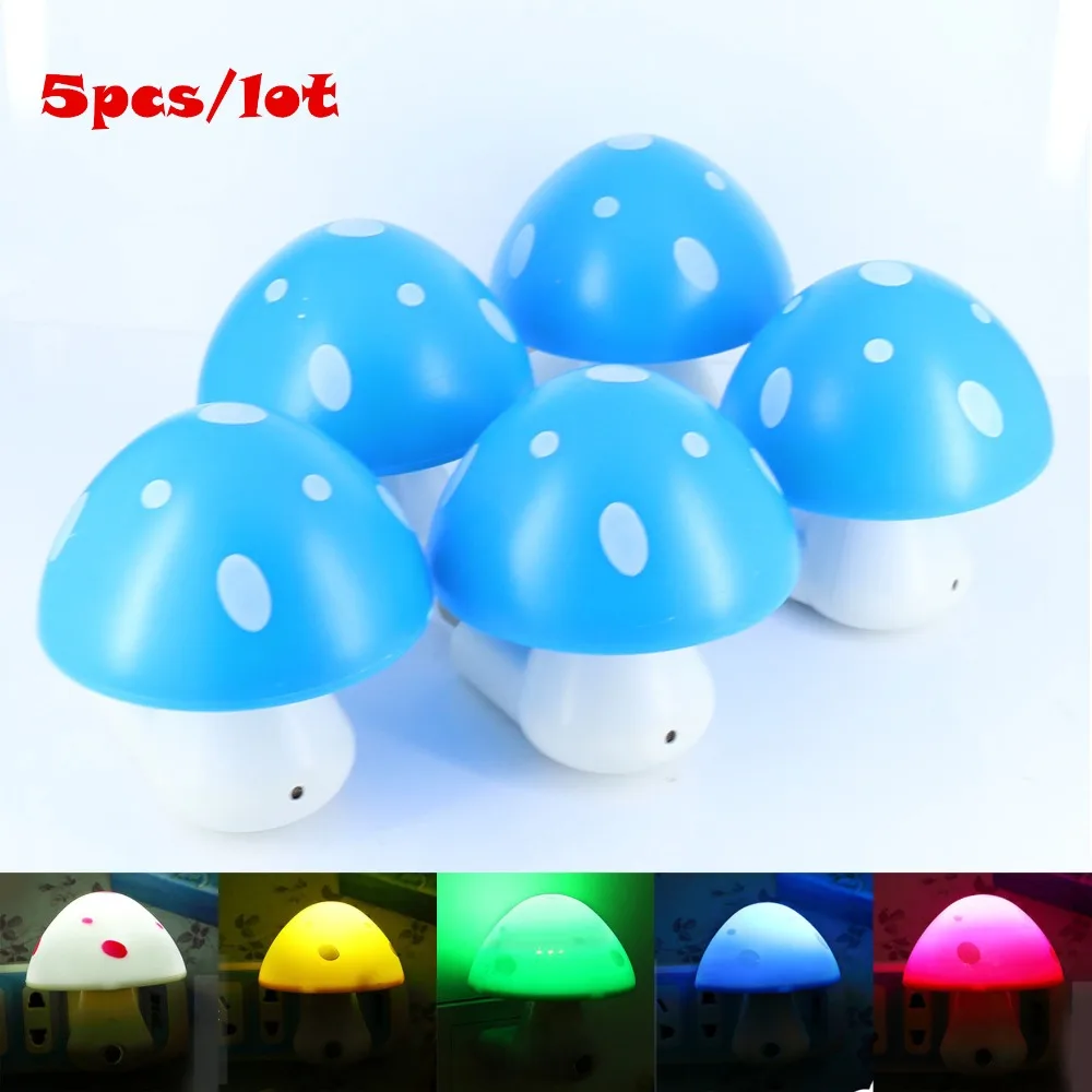 

Intelligentt light control Night Light US Plug Induction Dream Mushroom Fungus Luminaria Lamp 220V Mushroom Lamp led night light