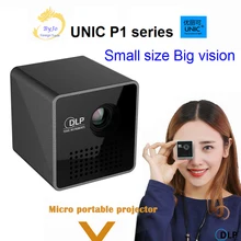 Оригинальный UNIC P1 серии Беспроводной мобильный проектор Поддержка Miracast DLNA карман домашнего кино proyector проектор Батарея