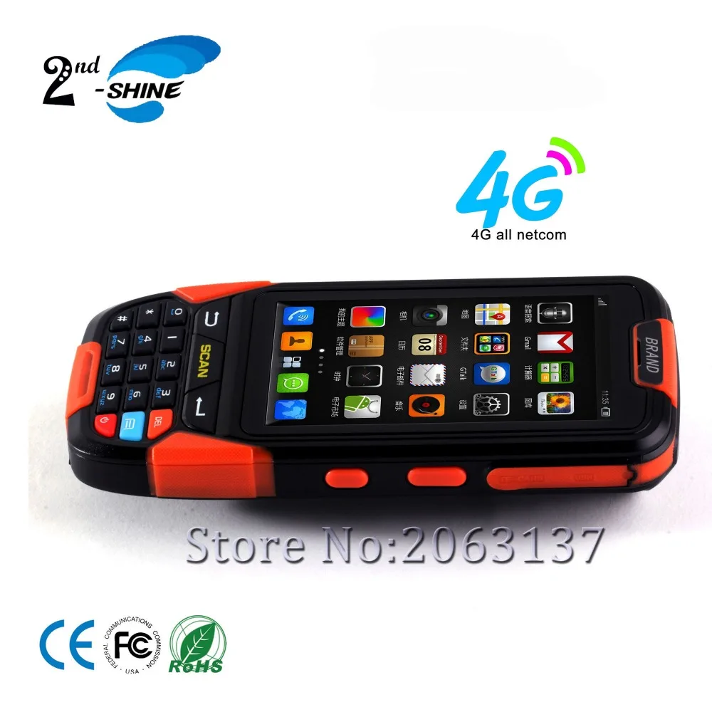 اللاسلكية وعرة الروبوت يده البيانات محطة 1D الباركود ماسحة PDA مع بلوتوث ، 3 جرام/4 جرام ، GPS ، كاميرا