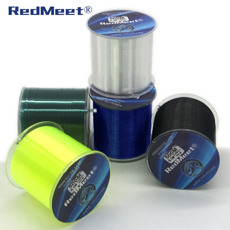 RedMeet Brand 1.0#-8.0# 500M 4.4-28.6LB Monofilament Line Nylon Fishing Lines For Carp Fishing Accessories Pesca Super Strong