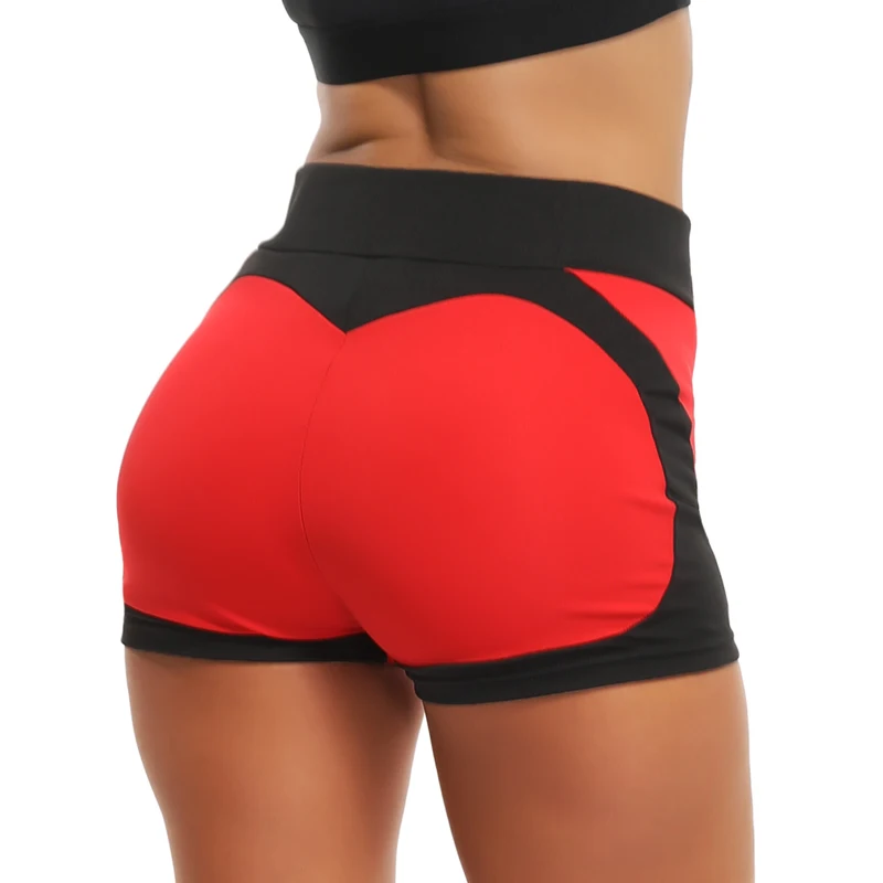 Women Yoga Shorts High Waist Push Up Quick Dry Breathable Sports Running Fitness Heart-shaped Beach Shorts Swimming yoga Leggins - Color: 710