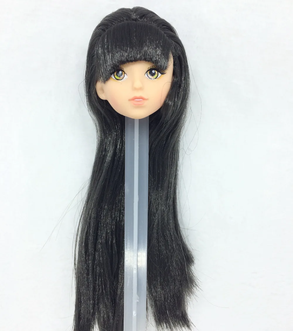 NK One шт Кукла Модная кукла голова BlackHair DIY аксессуары для куклы Barbie Kurhn лучший подарок для девочек Детские игрушки Сделай Сам 024G