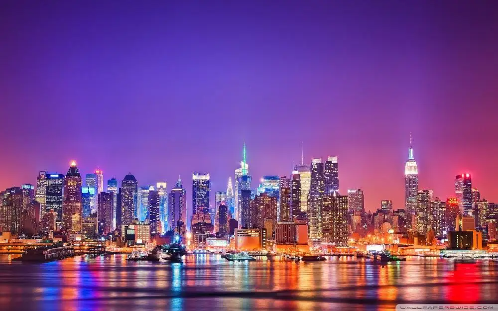 Image result for nyc skyline night