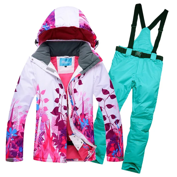Winte 10K куртки женские Сноубординг зимняя спортивная одежда лыжные комплекты водонепроницаемый thick-30degree супер теплый костюм куртки+ брюки