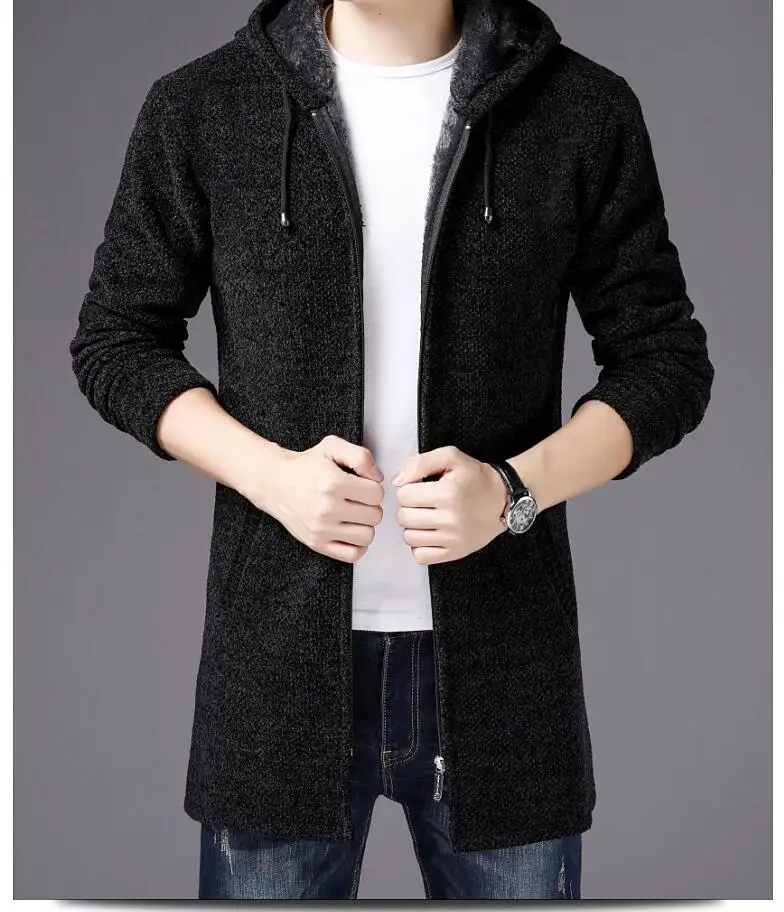 longo masculino, cardigans casuais, suéteres grossos quentes, outwear de inverno, nova moda