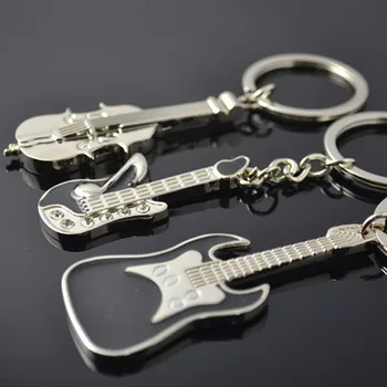 

Gift musical instruments violin guitar personalized key chain male women's logo