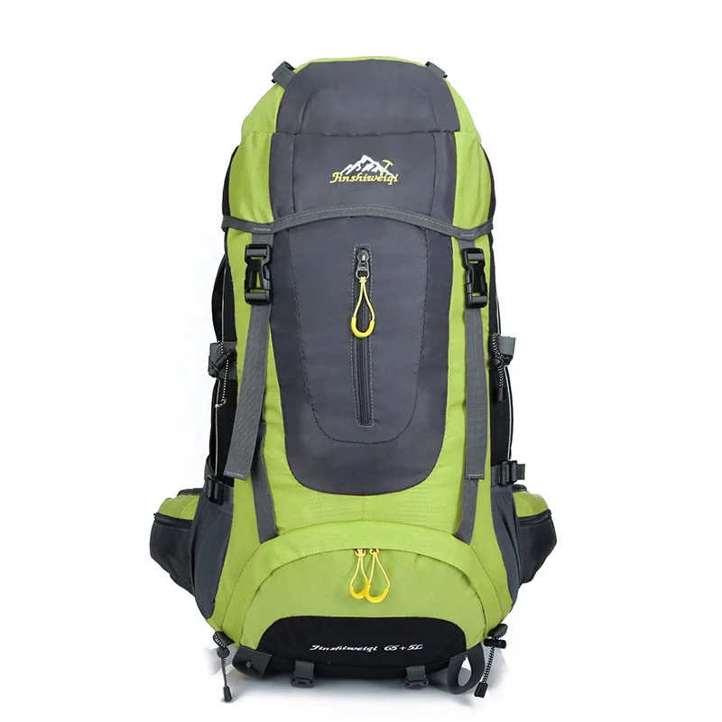 Альпинистский рюкзак для пешего туризма сумка 65+ 5л большой емкости Кемпинг путешествия водонепроницаемая упаковка - Цвет: Green