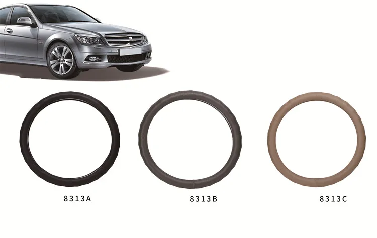 Odorless Silicone Inner Ring Car Steering Wheel Cover Velvet Anti-slip Car Styling Accessories Steering Wheel Cover (8)
