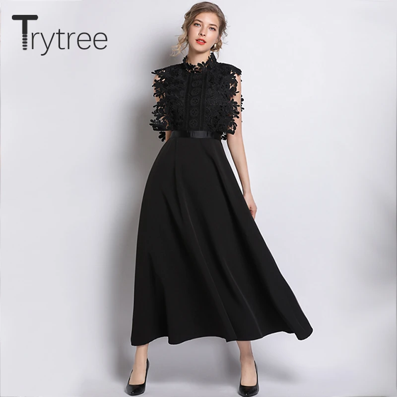 Ankle length black dress Clearance