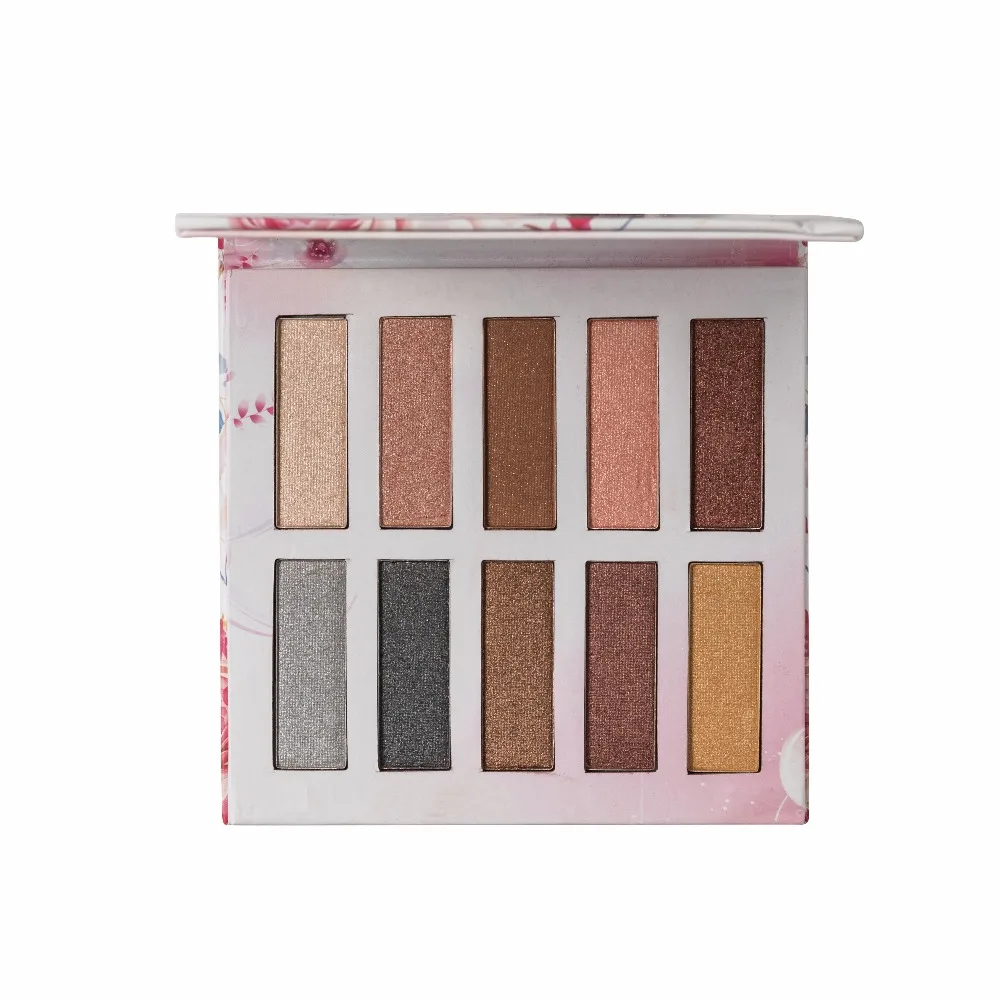 

10 Colors Eyeshadow Palette Matte Diamond Glitter Foiled Eye Shadow in One Palette Blush Makeup Set for Beauty
