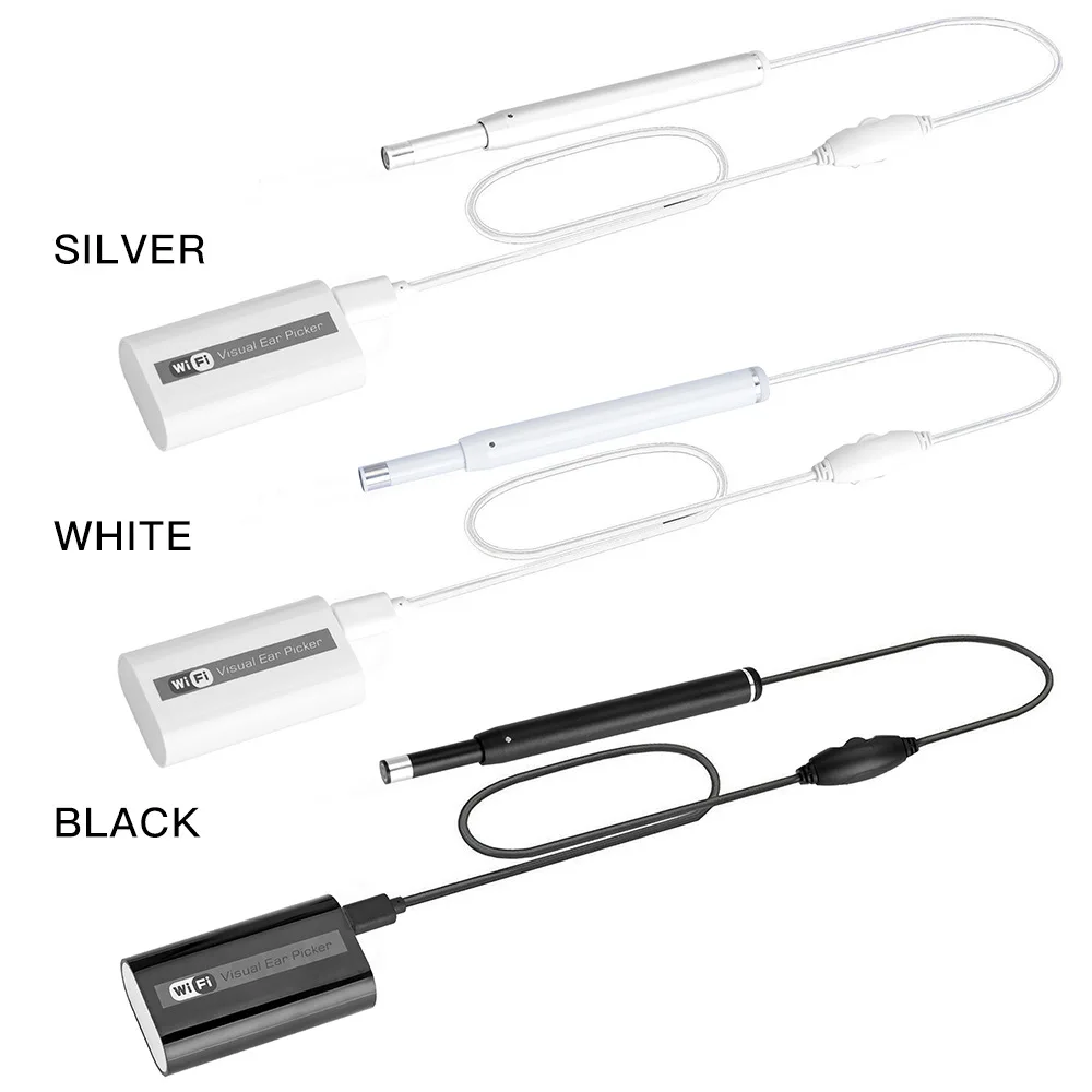 Медицинская перезаряжаемая USB HD Wifi Беспроводная Ушная эндоскоп Отоскоп ложка