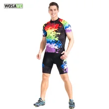 WOSAWE дизайн летние спортивные Джерси Наборы для мужчин mtb велосипедная одежда быстросохнущая с короткими рукавами велосипедные наборы