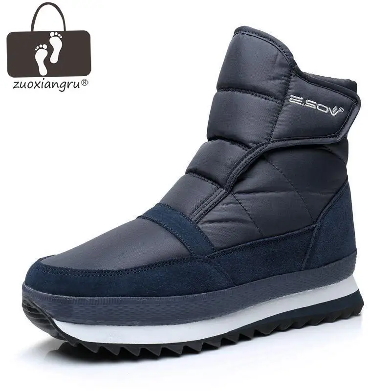 

Zuoxiangru Winter Men's Boots Waterproof Non-slip Plus Velvet Snow Boots Warm Thick-soled Cotton Shoes Low Man Boot