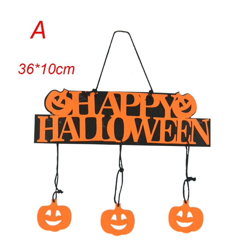 Halloween Decoration Happy Halloween Hanging Pumpkin Hangtag for Window Door Home Decoration - Цвет: A