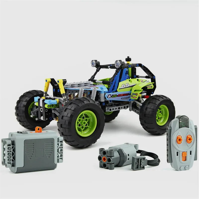 

494pcs Technic City Off-roader Power drive Version Racing Truck Car Compatible with 42037 Building Block Bricks Toys