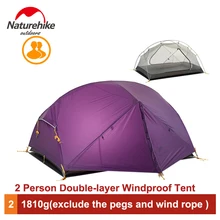 Naturehike 2 Person Outdoor Camping Tent Outdoor Double-layer Waterproof 3 Season Tent NH17T006-T
