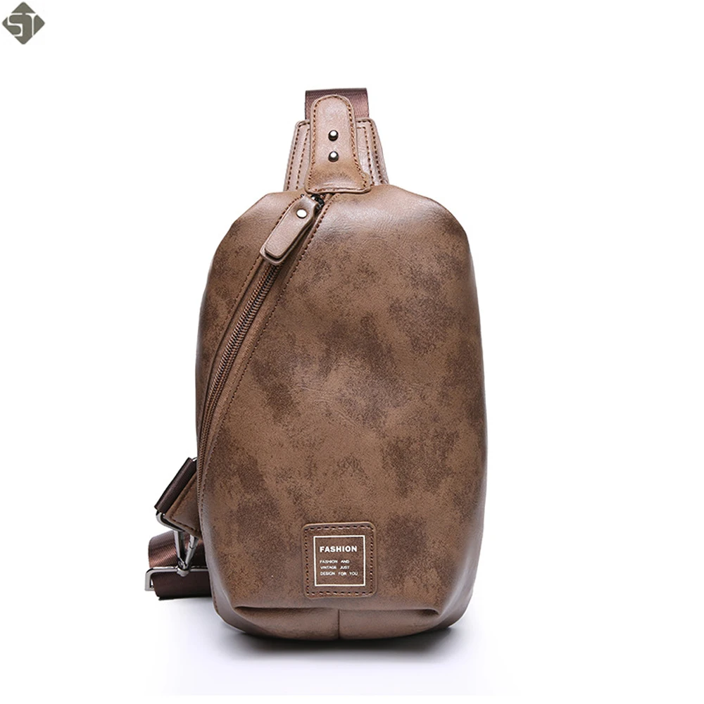 

New Arrival Crossbody Bags Men Leather Anti-theft Chest Pack Summer Short Trip Messengers Bag Water Repellent Shoulder Bag