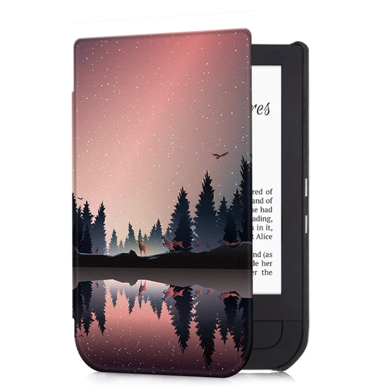 Aroita Модный чехол с рисунком для Pocketbook 631 Touch HD/Touch HD 2 электронная книга с автоматическим пробуждением/спящим умным чехлом - Цвет: Nightfall