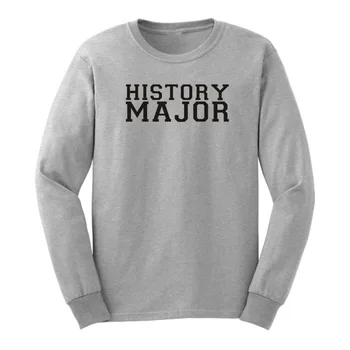 

Loo Show Mens History Major Long Sleeve Adult T-Shirts Casual Men Tee
