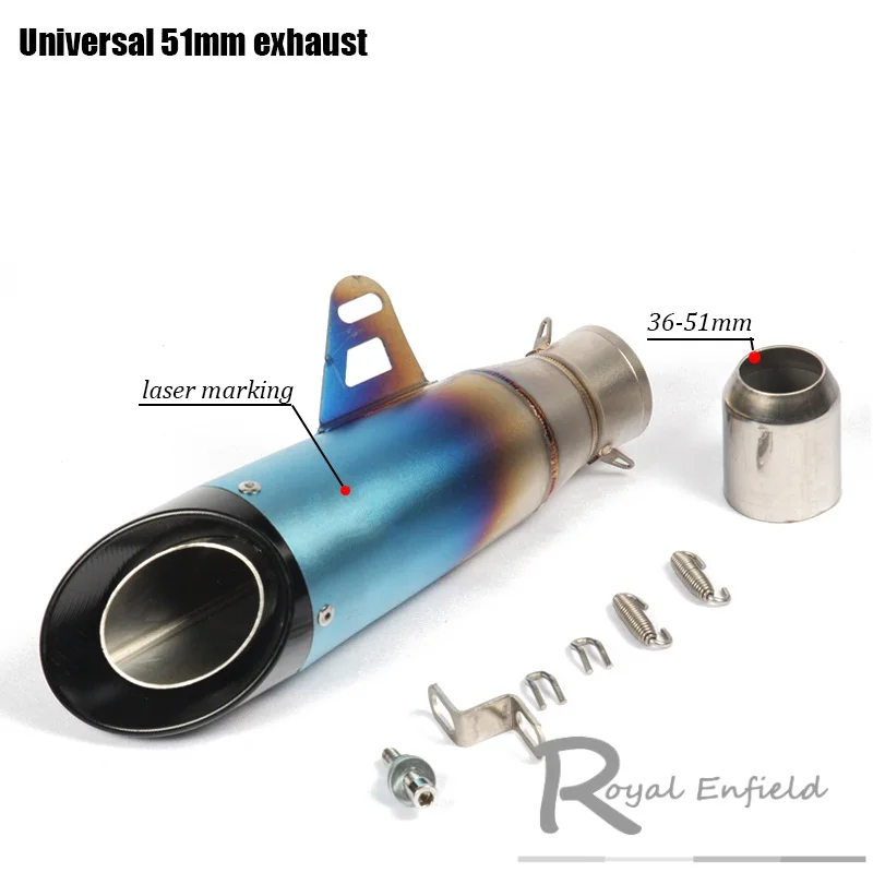 Универсальный 36-51 мм или 61 мм изменение мотоцикл глушитель для FZ6 YZF R1 R6 R3 MT07 zx6r z800 z900 mt09 fz09 gsxr750 cbr300
